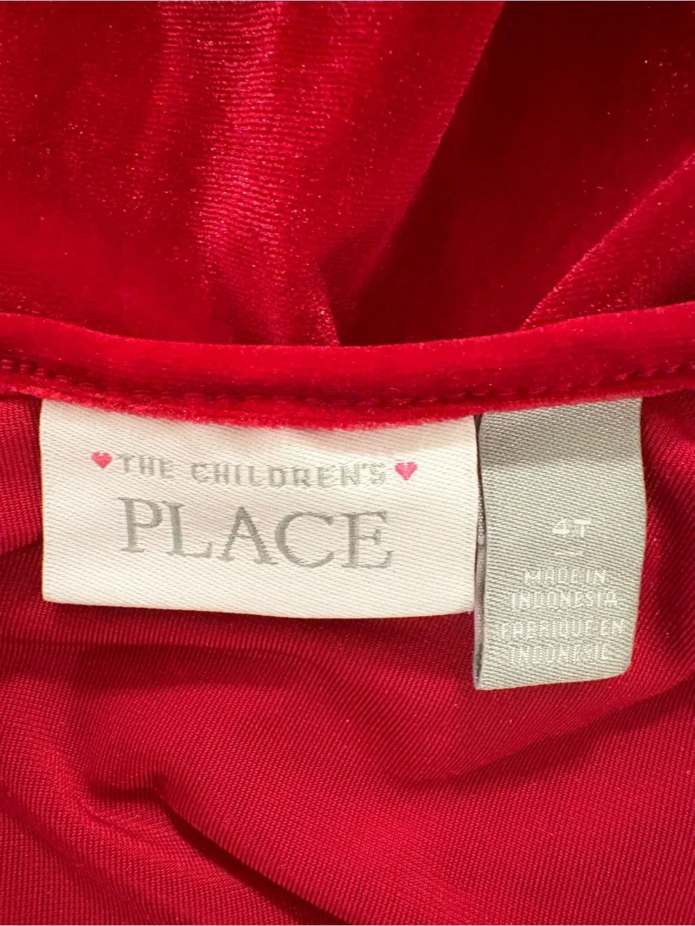 Girls' Red Velvet Long-Sleeve Dress size 4T